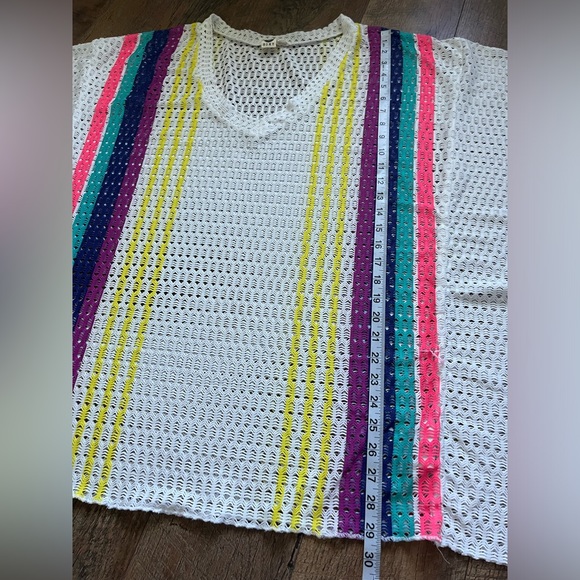 Roxy knitted crochet poncho swim beach coverup size small - Picture 6 of 12